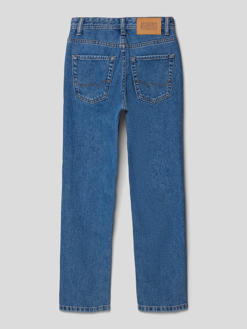 Jeans mit Label-Patch Modell 'CLARK' in blau