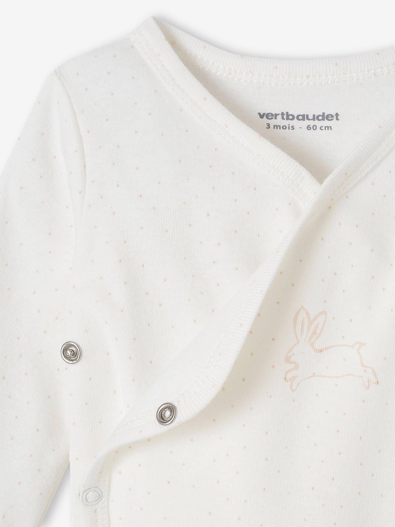 Vertbaudet Baby-Set: Strampler, Body & Schmusetuch, Bio-Baumwolle Oeko-Tex - jeansblau