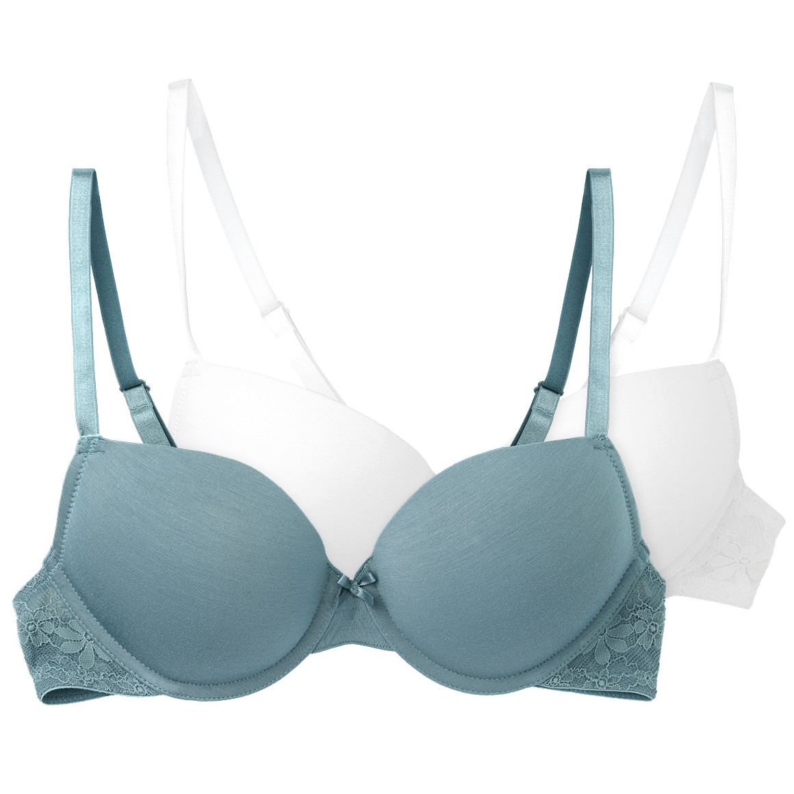2 Damen Bügel-BHs mit Spitze