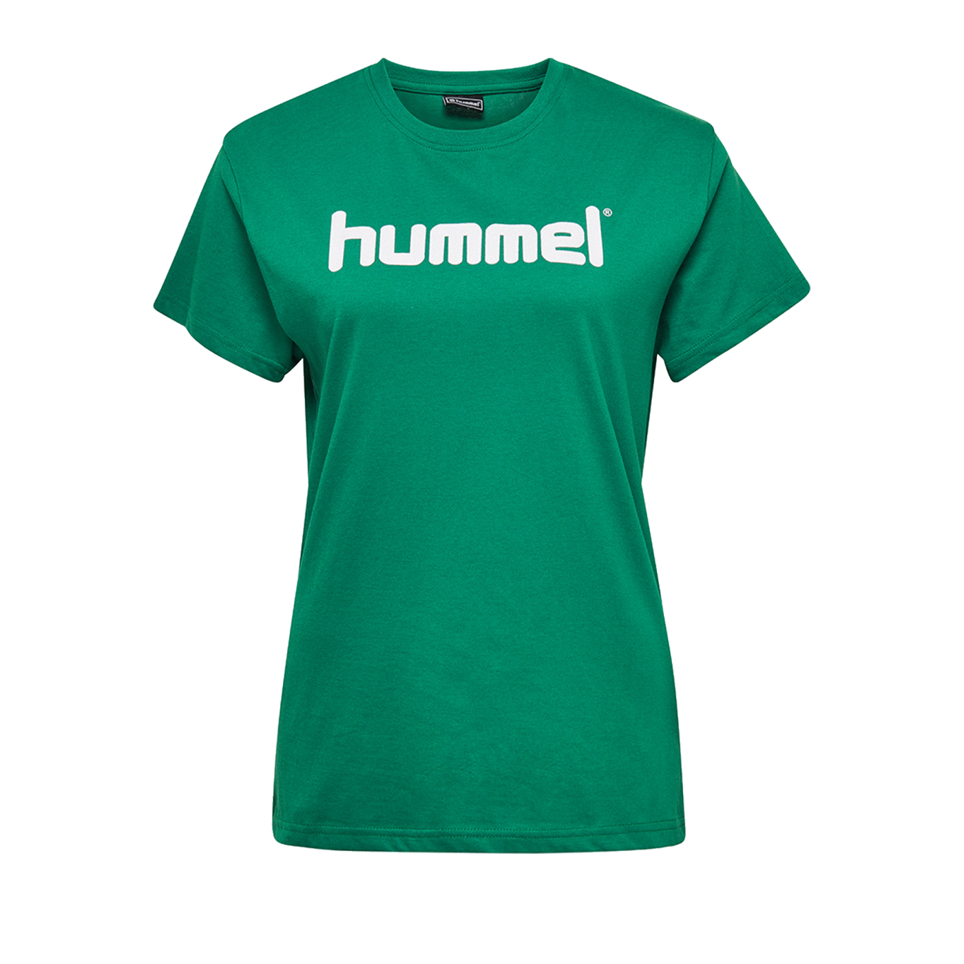 Hummel Cotton T-Shirt Logo Damen Grün F6140
