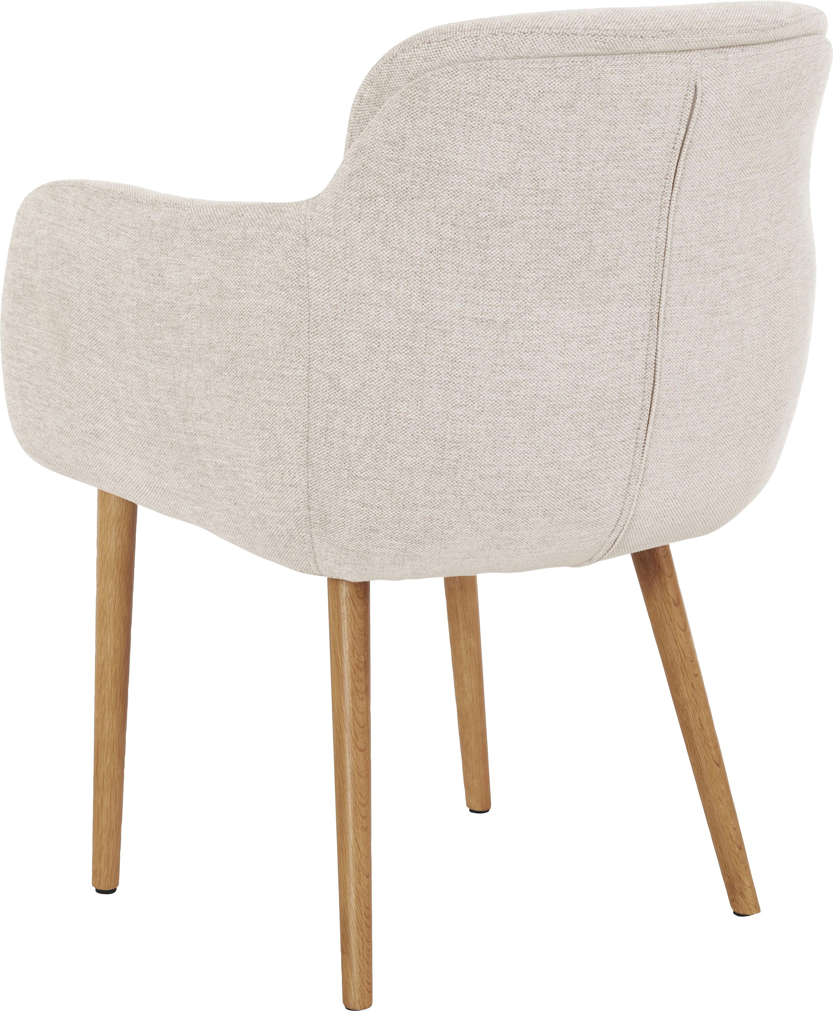 LeGer Home by Lena Gercke Esszimmerstuhl Donnica, pflegeleichter Webstoff, massiven Eichenholzbeinen