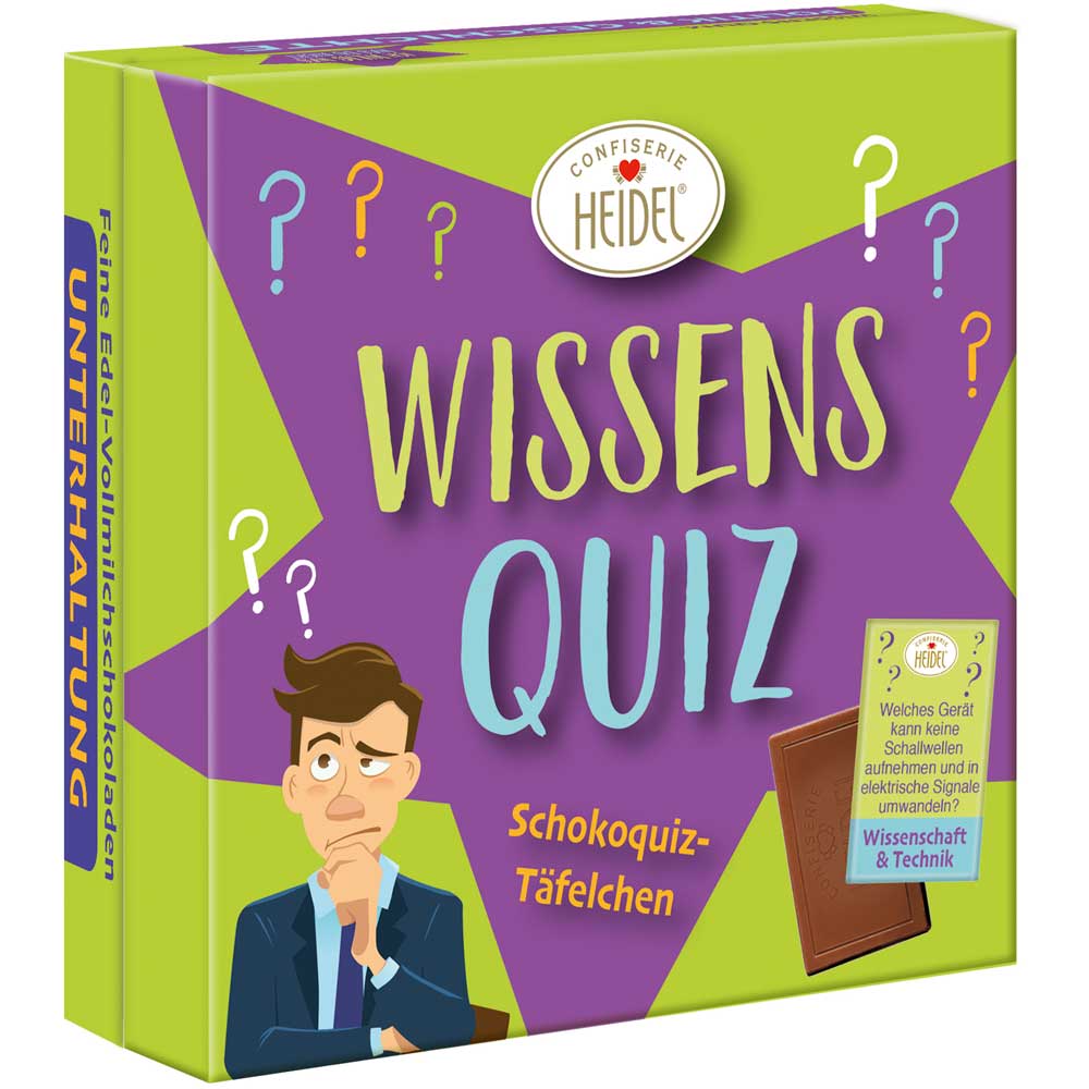 Heidel Wissensquiz Schokotäfelchen 180g