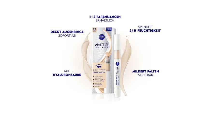 NIVEA Cellular 3in1 Augenpflege Concealer hell 4 ml Mittel - Mittel