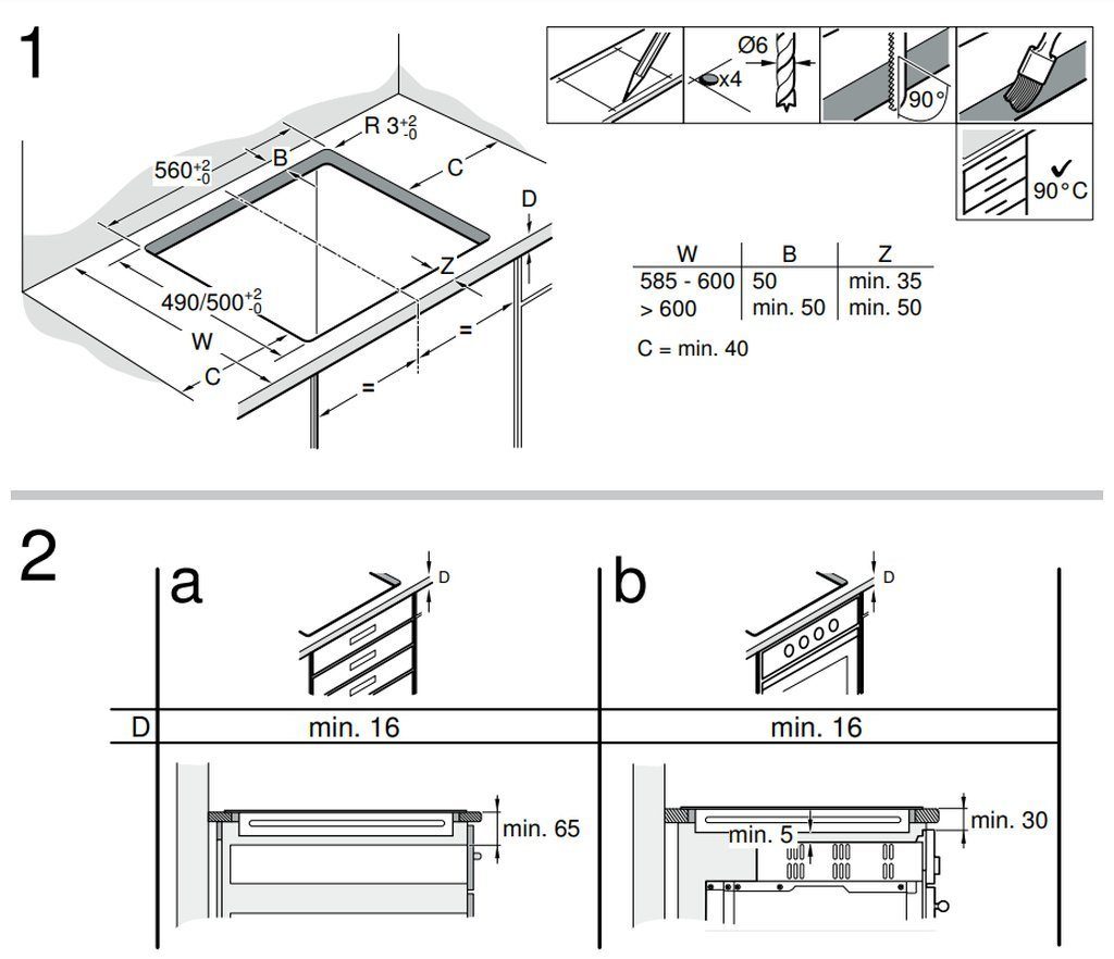BOSCH Backofen-Set Backofen mit Induktionskochfeld autark 60 cm Teleskopauszug Bräterzone