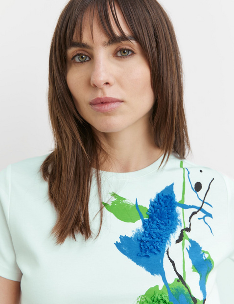 Baumwoll-Shirt mit platziertem Frontprint