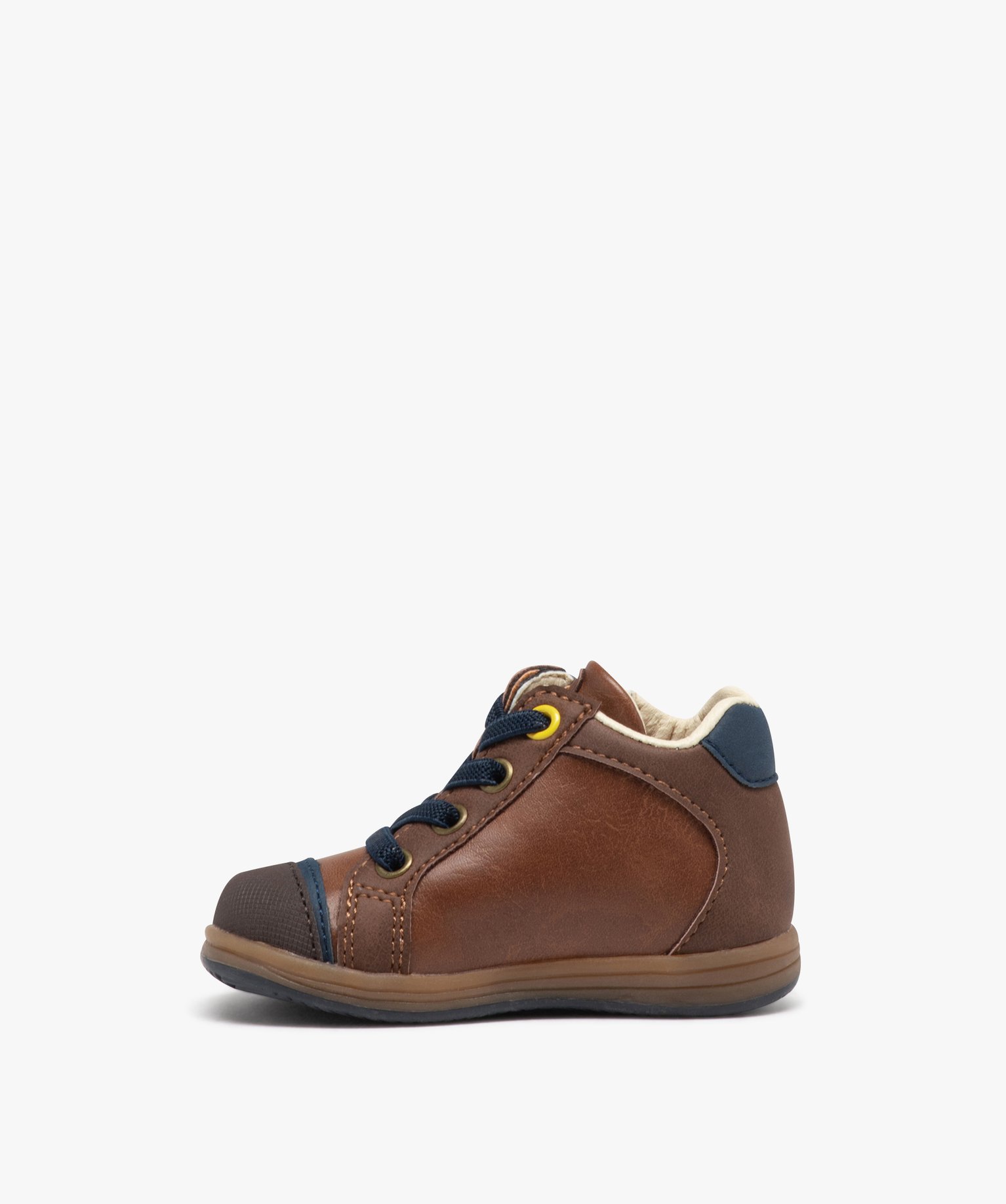 Chaussures premiers pas bébé Garçon bicolores - Hobiz marron | GEMO