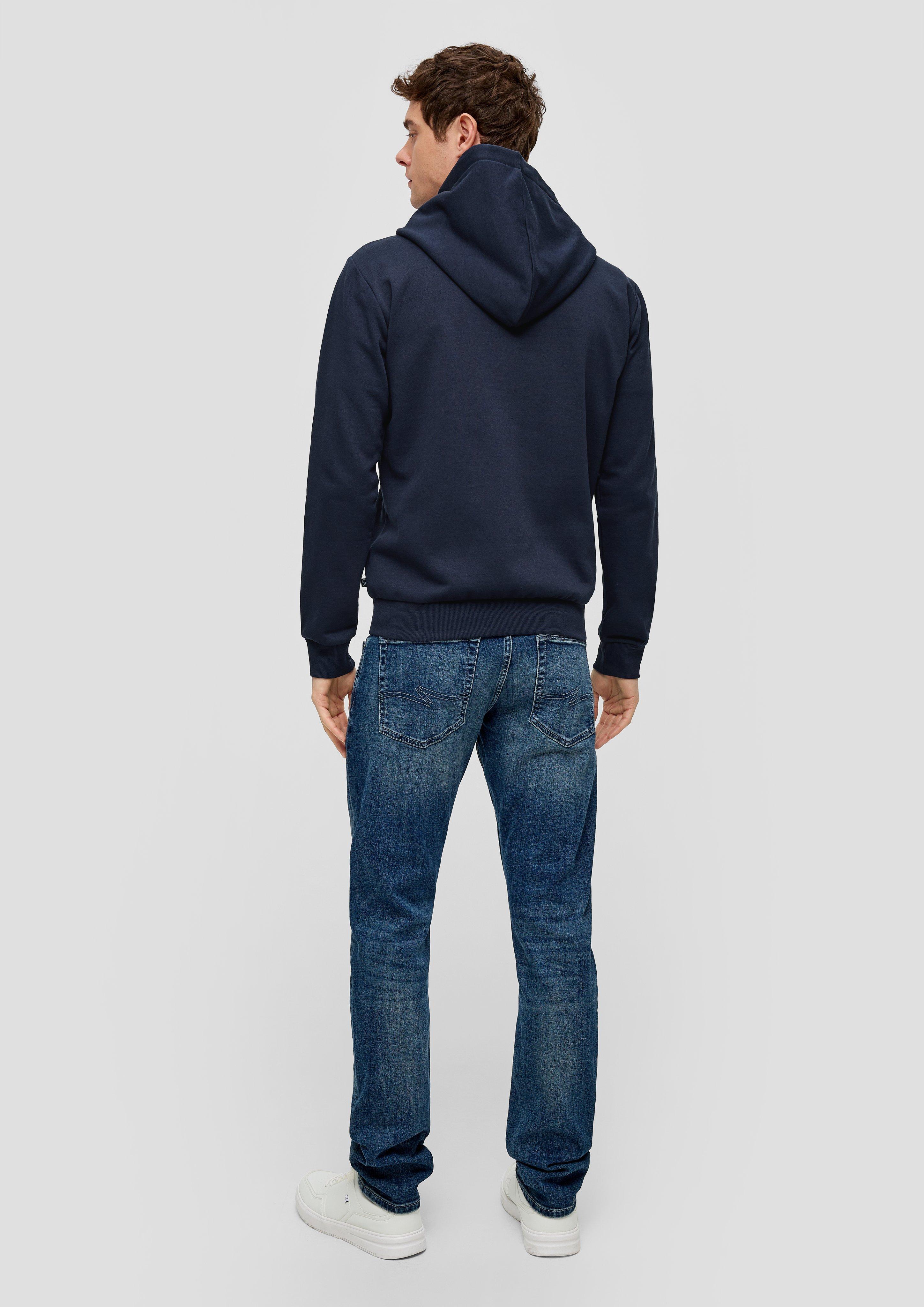 Sweatjacke mit Rippsaum  2141661-5884