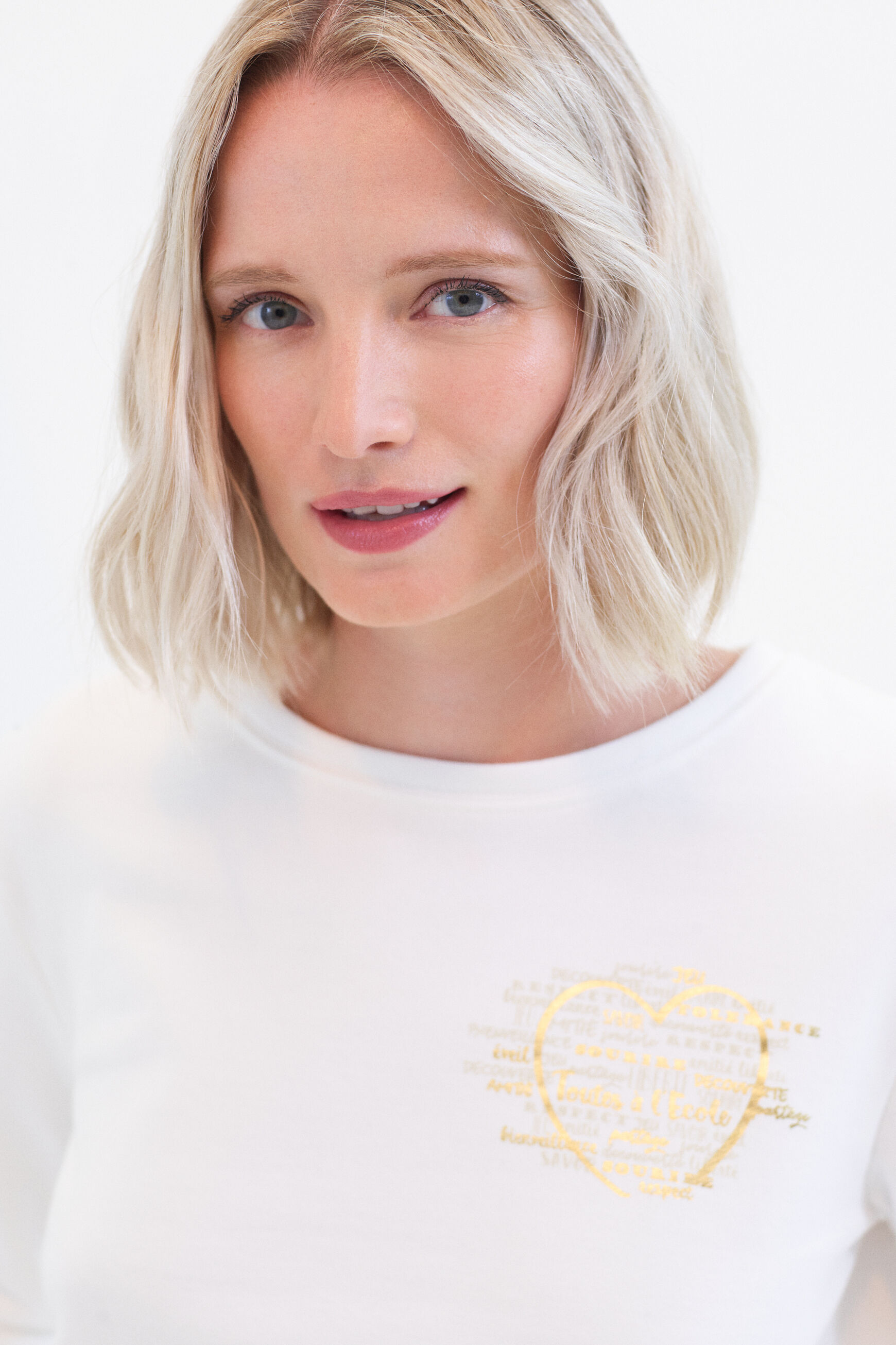 Sweat Ines ivoire femme
