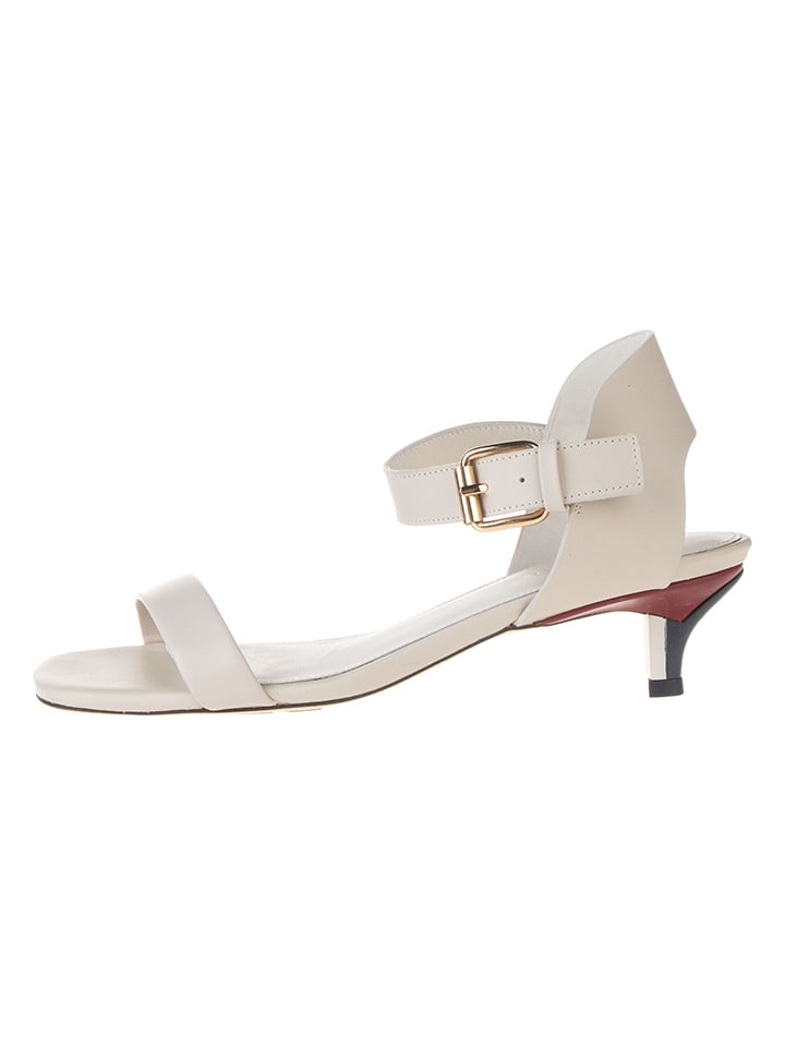 Tommy Hilfiger Shoes Leder-Sandaletten in Weiß günstig kaufen