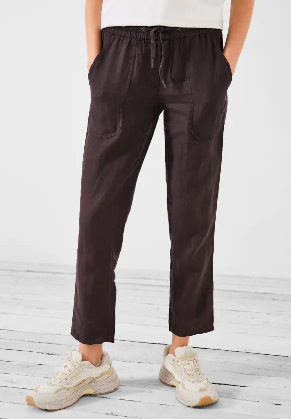 CECIL Leinen Casual Fit Hose