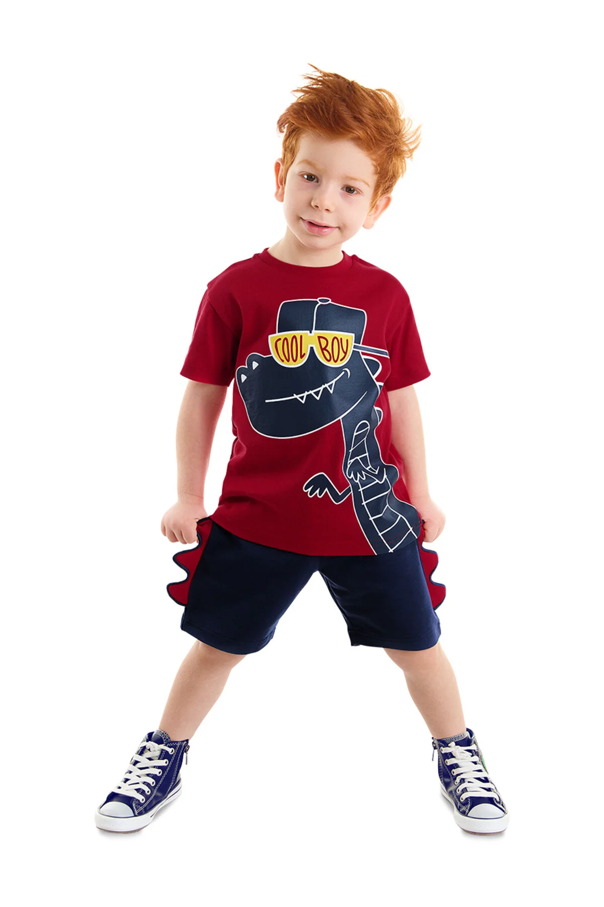 Denokids  Cooles Dino-T-Shirt-Shorts-Set für Jungen