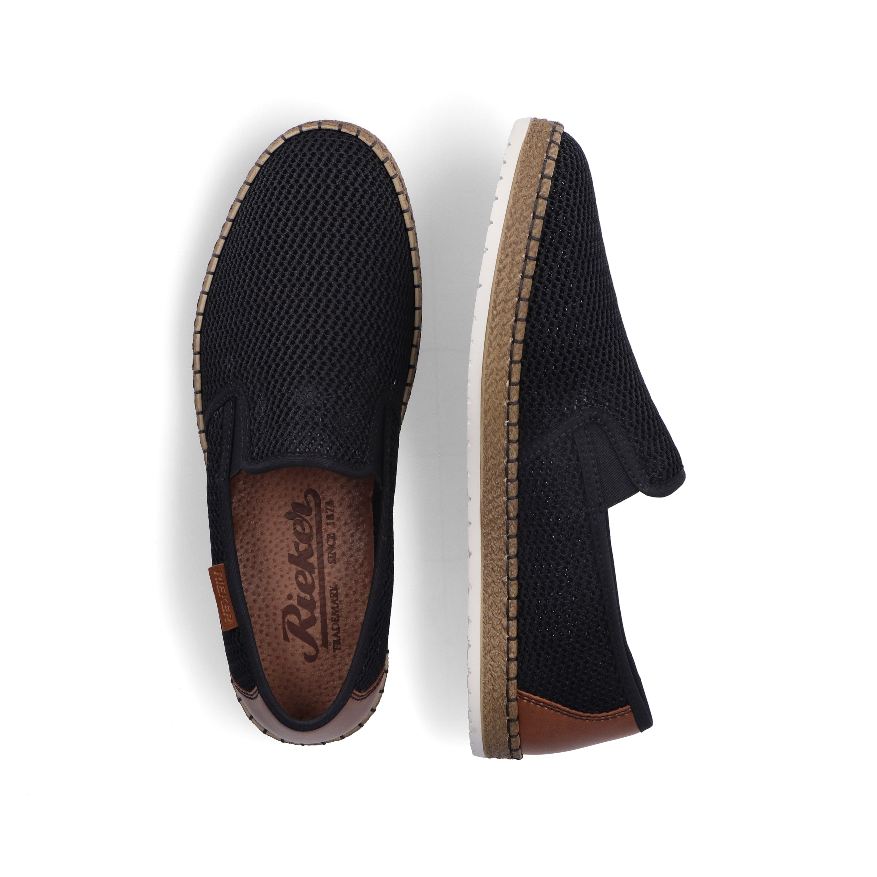 Rieker Herren Slipper nachtschwarz