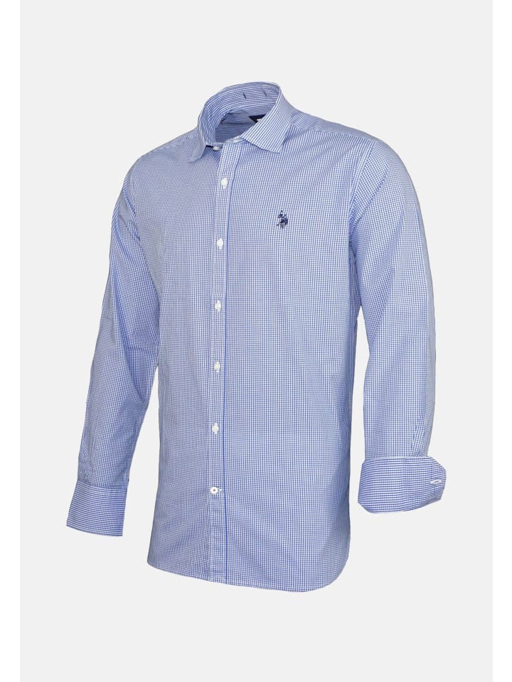 U.S. Polo Assn. U.S. Polo Assn. Hemd Popline Langarmhemd Button Down Shirt in blau günstig kaufen