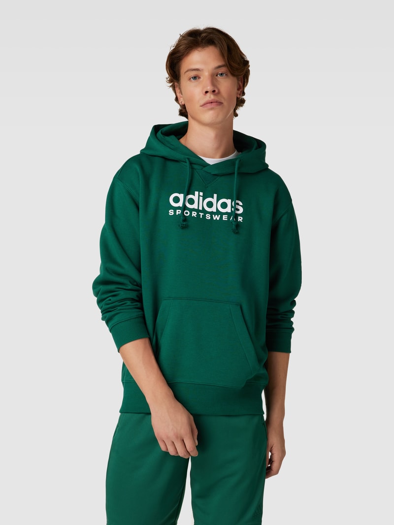 Hoodie mit Label-Print in bottle
