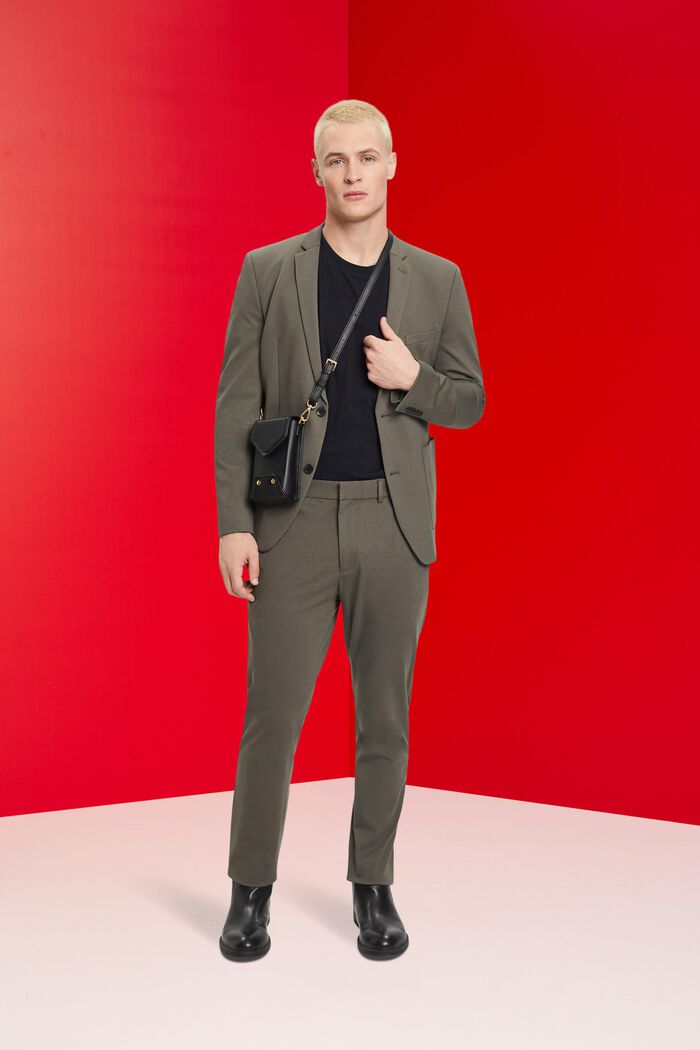 Einreihiger Piqué-Jersey-Blazer
