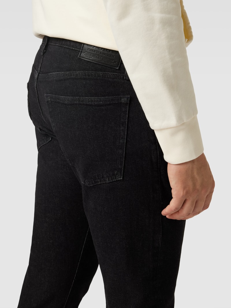 Jeans mit Knopfverschluss Modell 'PARKSIDE' in schwarz