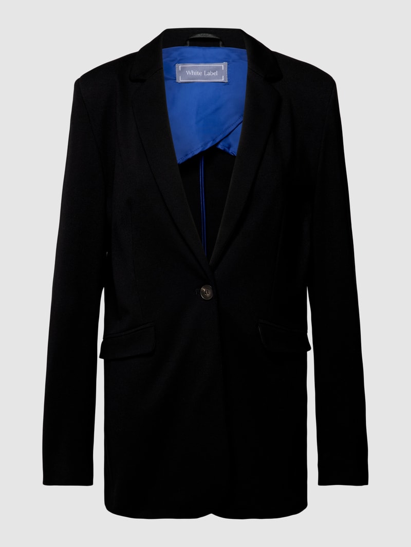 Longblazer mit Knopfverschluss in schwarz