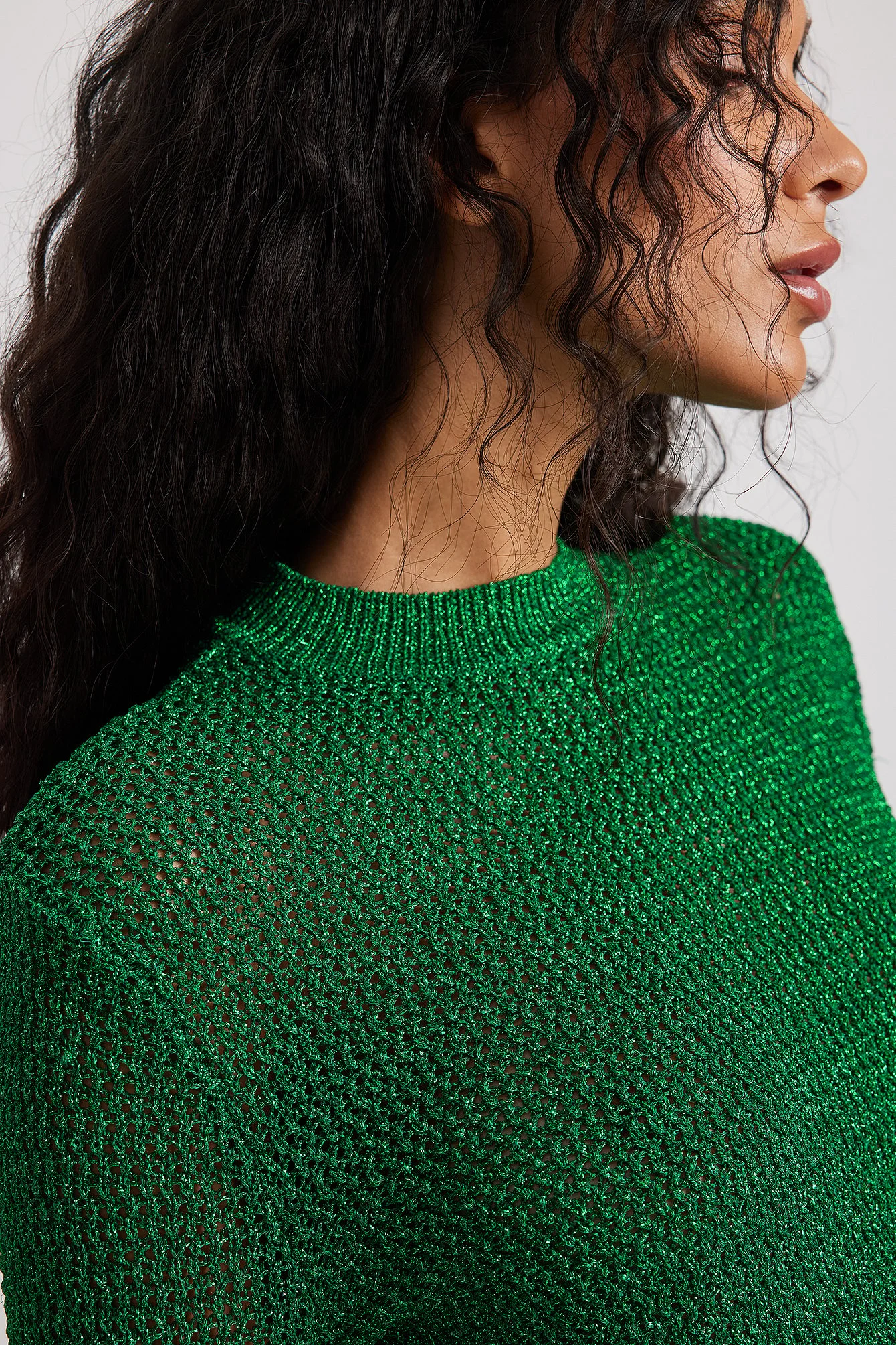 Lurex strickpullover