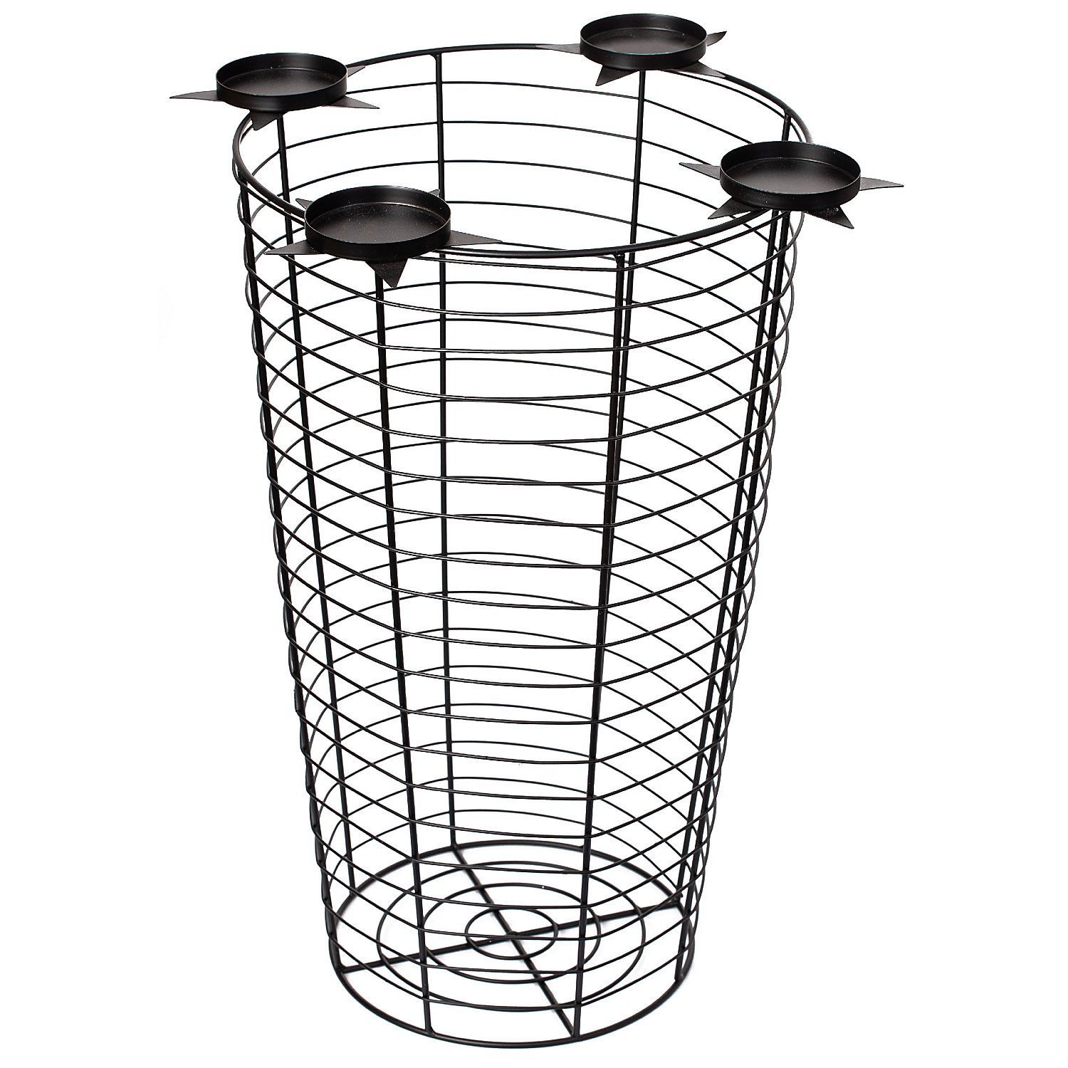 Metallkorb mit Kerzenhaltern, 60 cm