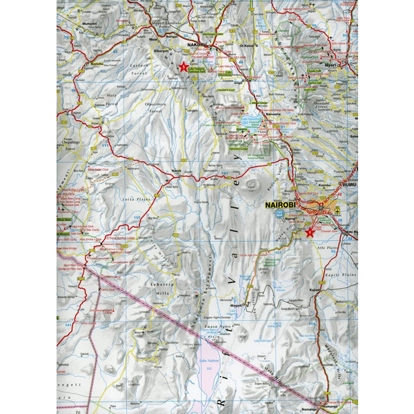 MARCO POLO Länderkarte Kenia 1:1 000 000 - Straßenkarte