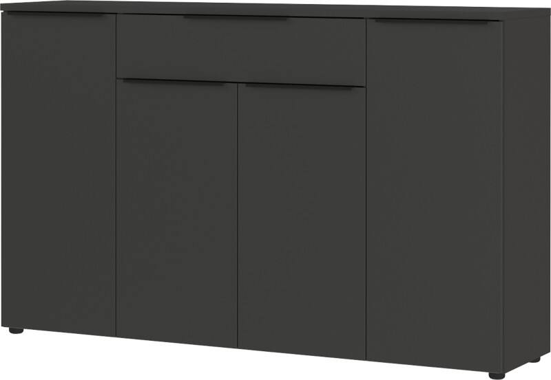 GERMANIA GW-Mailand Sideboard Spanplatte 5 1.610 x 400 x 1.010 mm Graphit