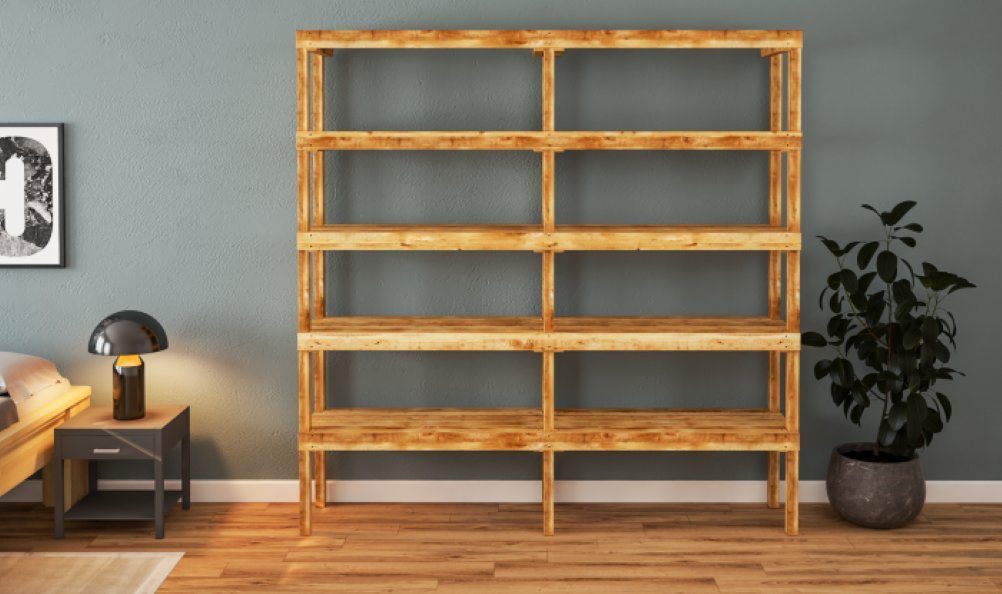 bv-vertrieb Aktenregal massives Holzregal für draussen und drinnen Fichte - (3021)