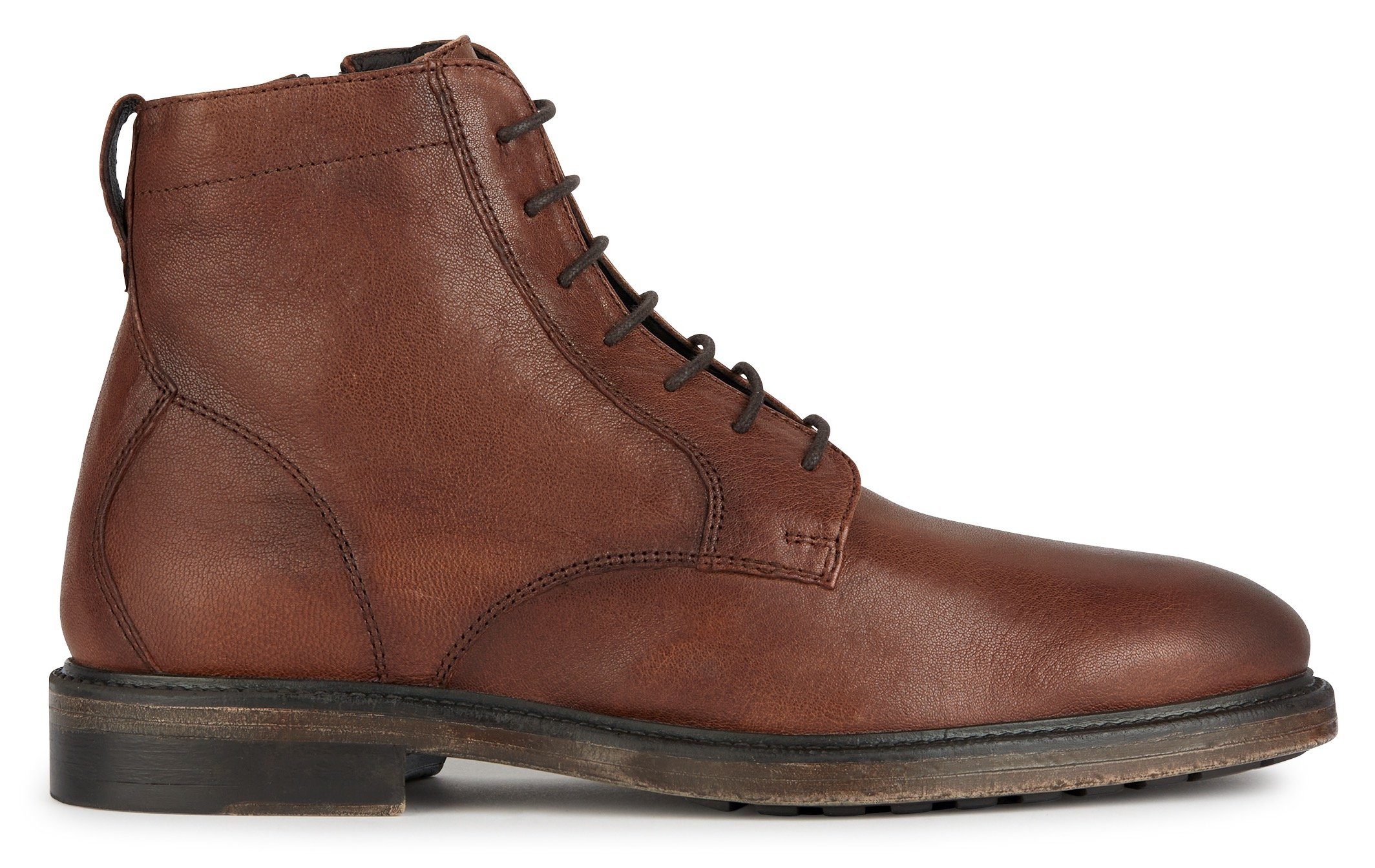 Geox U AURELIO Schnürstiefel mit seitlichem Reißverschluss