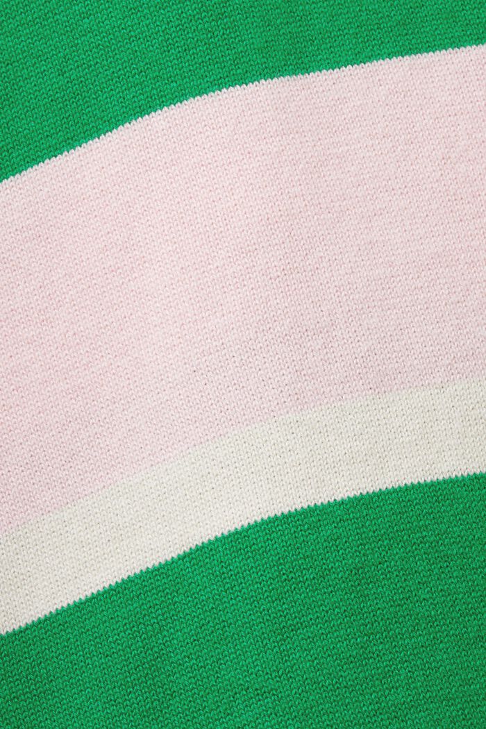 Gestreiftes Baumwoll-T-Shirt mit Logo und Polokragen