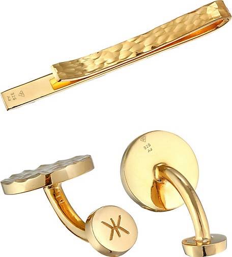KUZZOI Schmuckset Manschettenknöpfe Krawattennadel Set 925 Silber