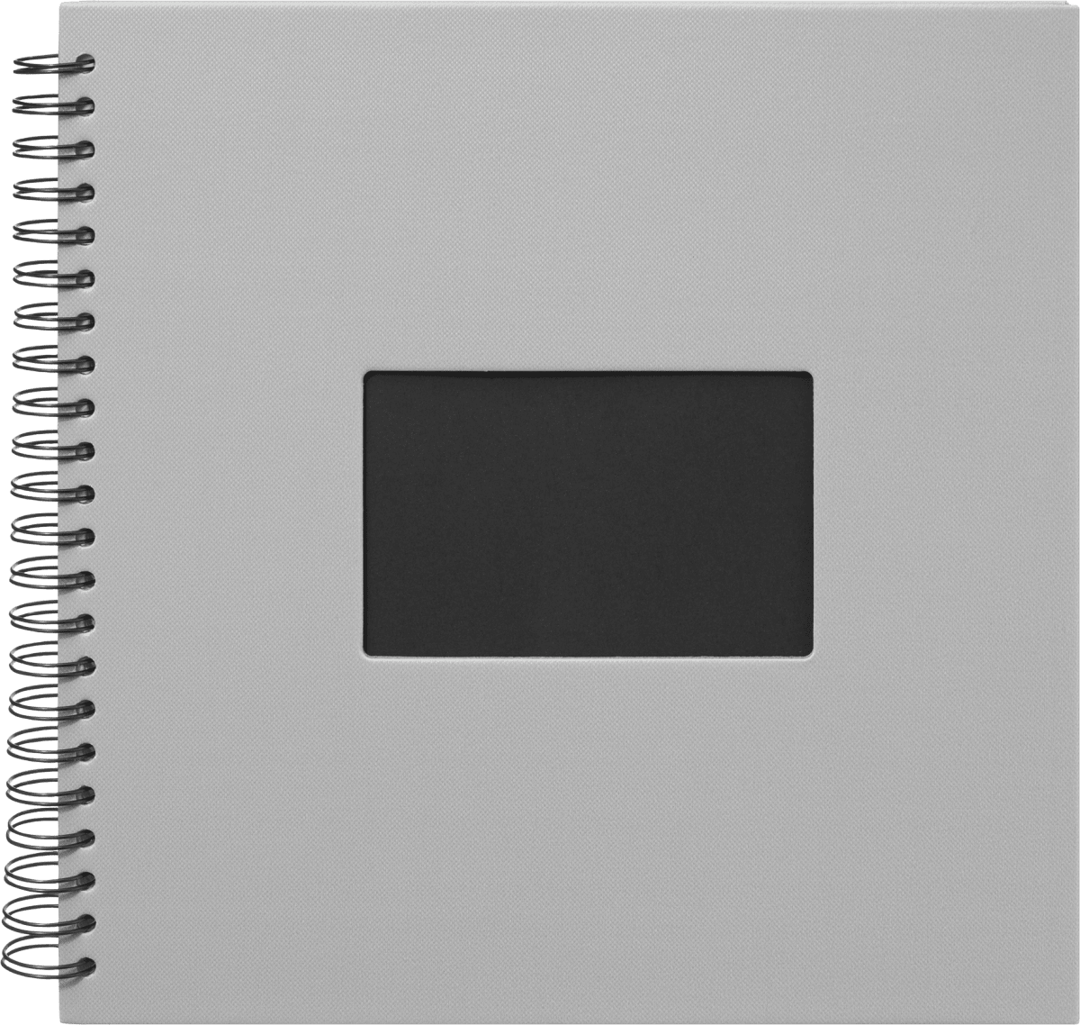 Fotoalbum Profi 30x30 cm, Grau mit schwarzen Innenseiten, 1 St
