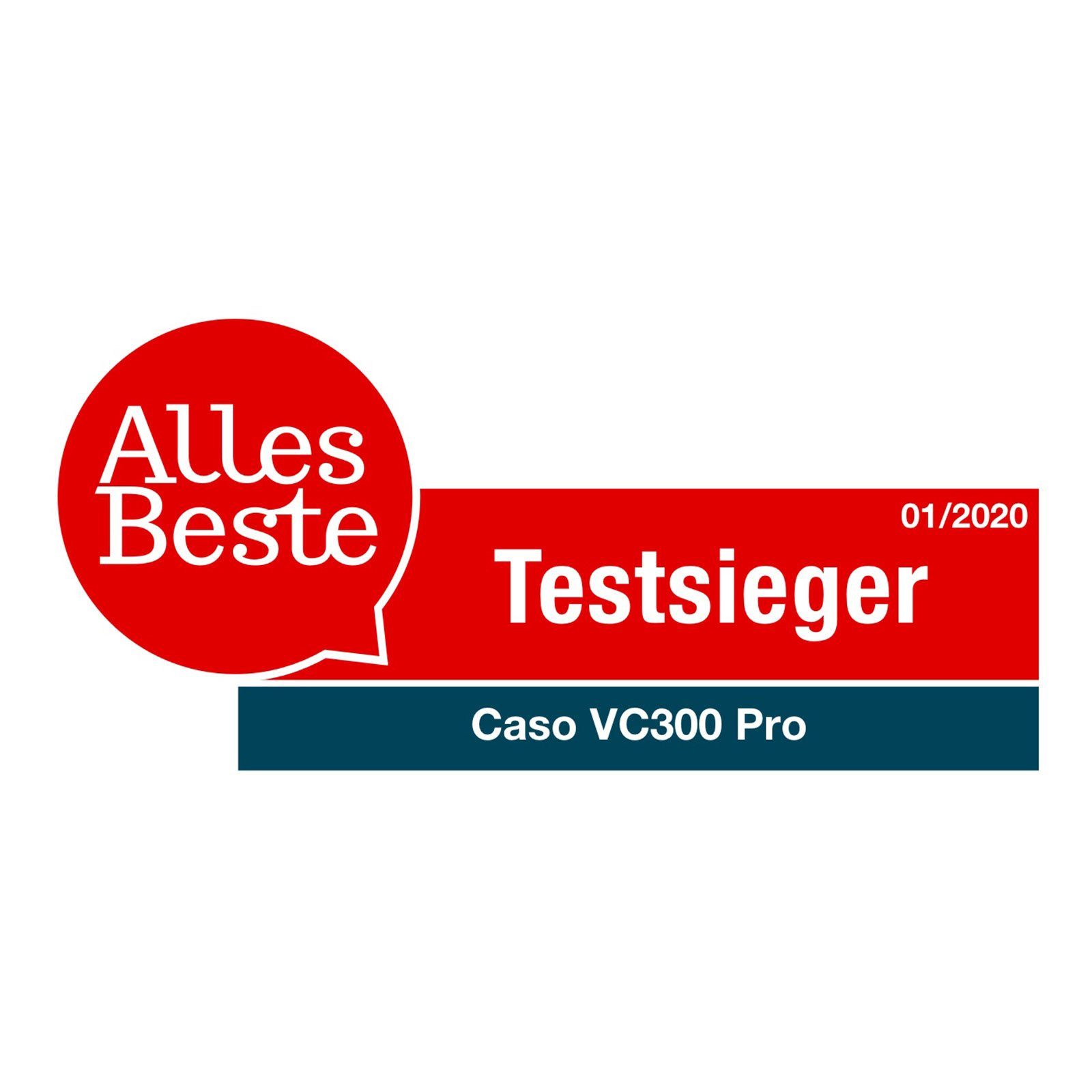 Caso Vakuumierer VC300 Pro Vakuumiergerät, Vollautomatisches Vakuumiersystem, Doppelte Schweißnaht