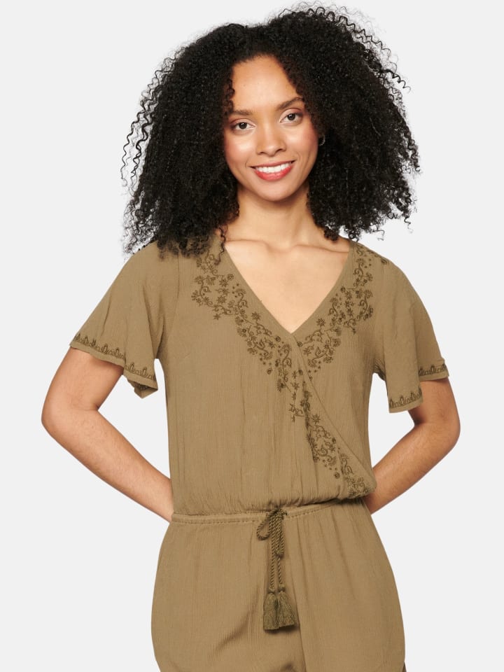 KOROSHI KURZÄRMELKLEID in khaki günstig kaufen