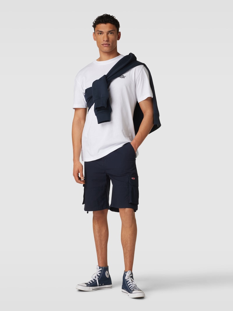 Cargoshorts mit Label-Detail in dunkelblau