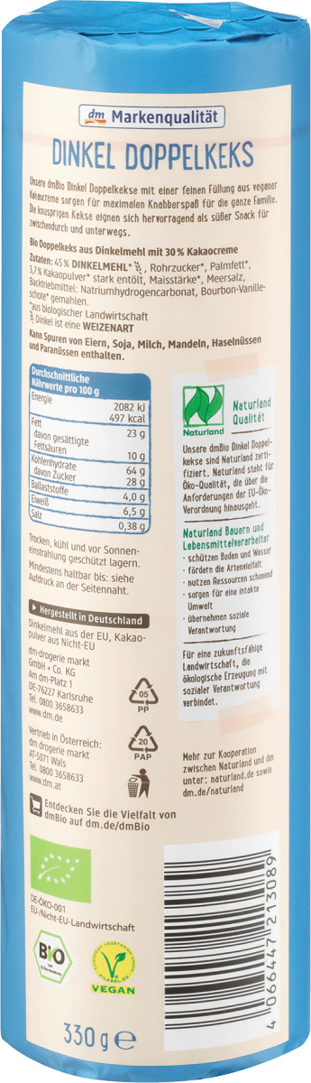 Doppelkekse, Dinkel, 330 g