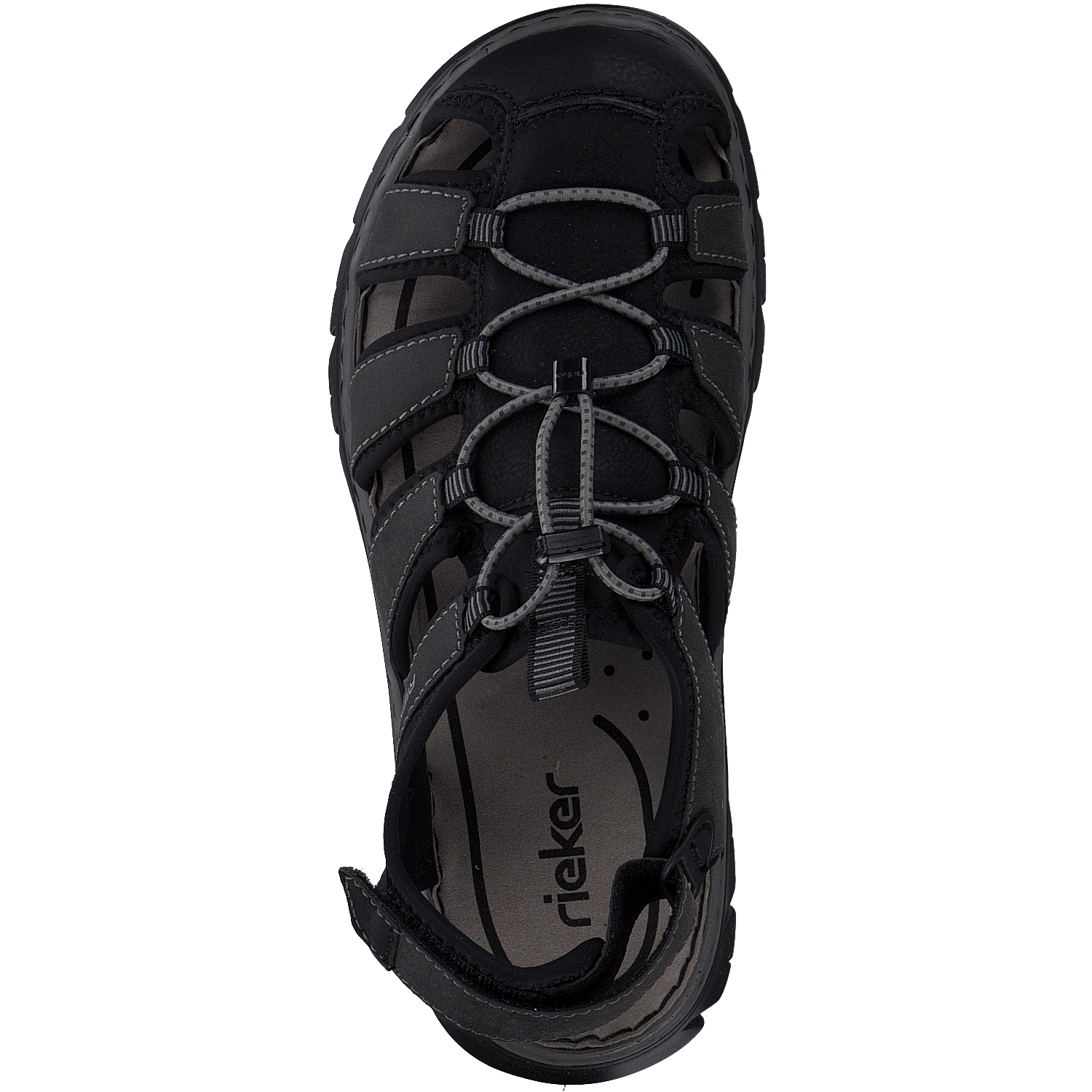 Rieker 26770, Sandalen, Herren, schwarz/schwarz/schwarz