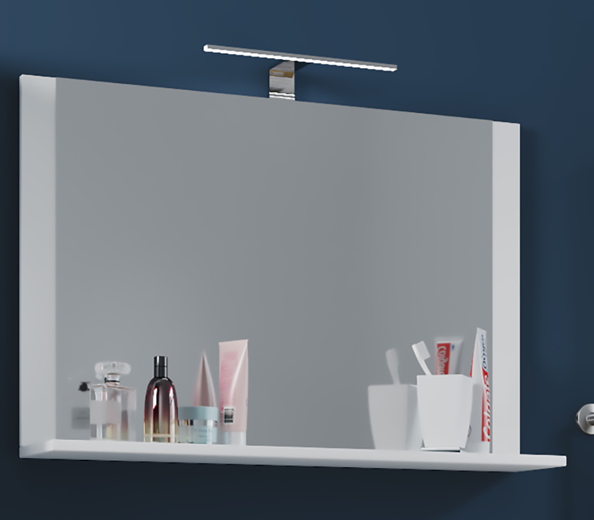 VCM Spiegel Lendas mit Ablage 80 cm Weiß
