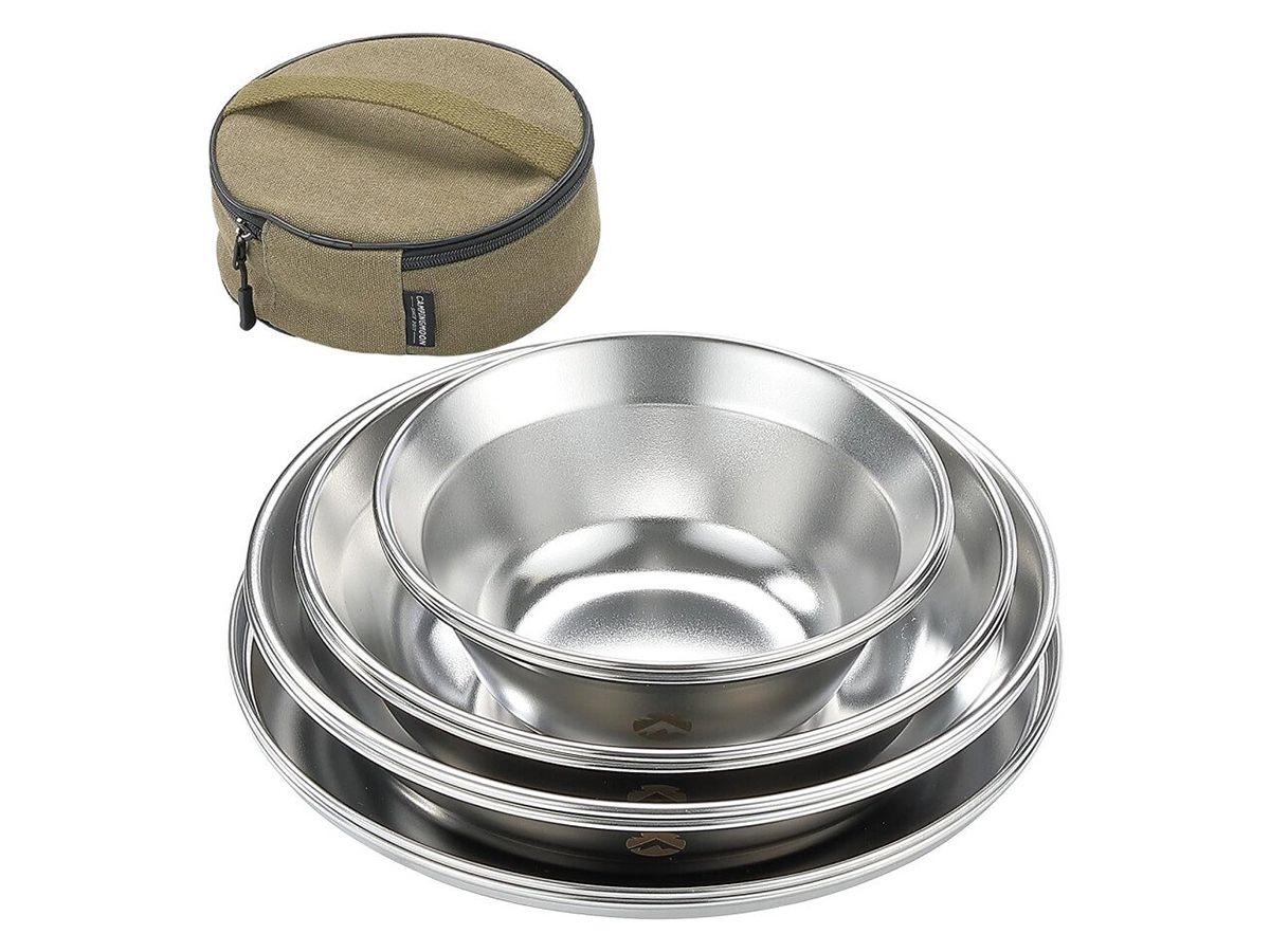 Campingmoon 8-teilige Tellerset mit Tasche