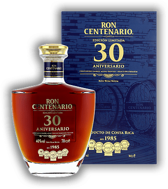 Ron Centenario Sistema Solera 30 Anos Edicion Limitada Ron Centenario Sistema Solera 30 Anos Edicion Limitada Ausgezeichnet mit einer Goldmedaille beim internationalen Spirituosenwettbewerb 2011 ( ISW ) und gekürt zur Spirituose des Jahres. Alter 30