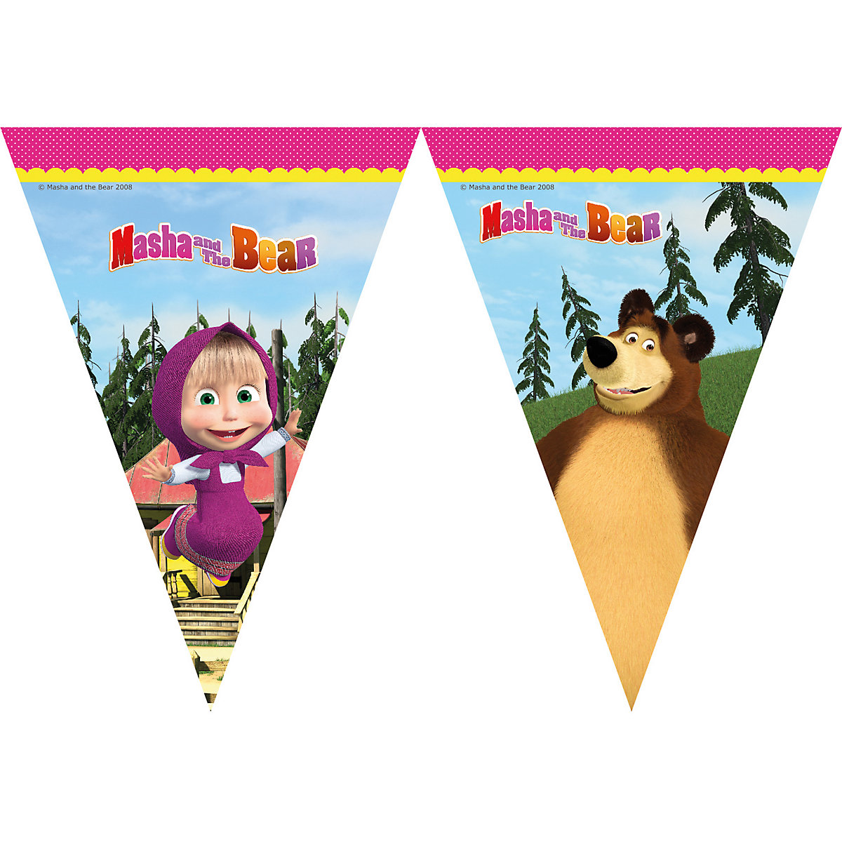 Girlande Wimpelkette Mascha und der Bär, 2,3 m
