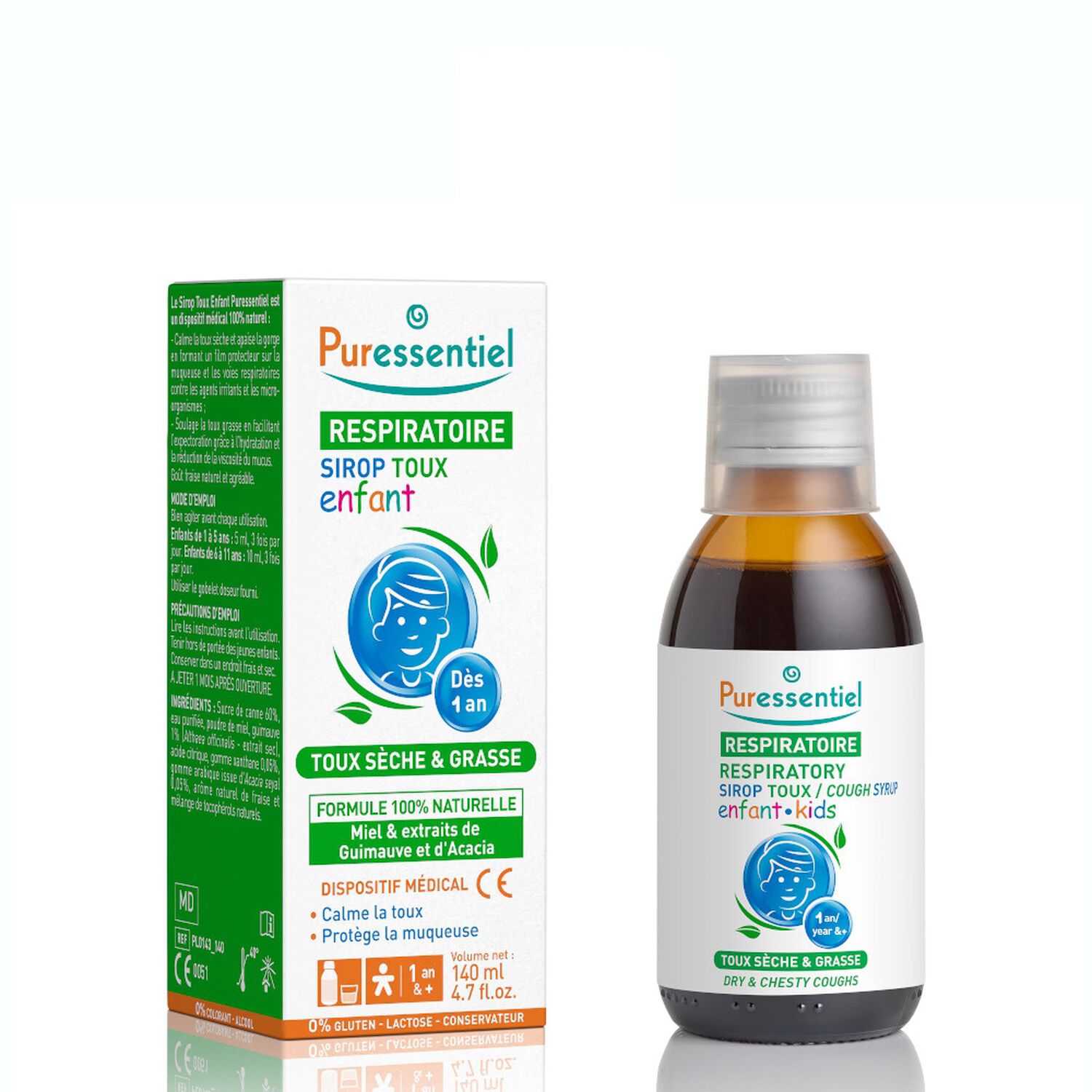 Puressentiel Respiratoire Sirop Toux Enfant 140 ml
