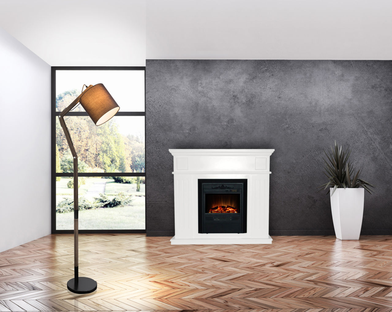 Globo Lighting - MATTIS - Stehleuchte Metall schwarz, 1x E27