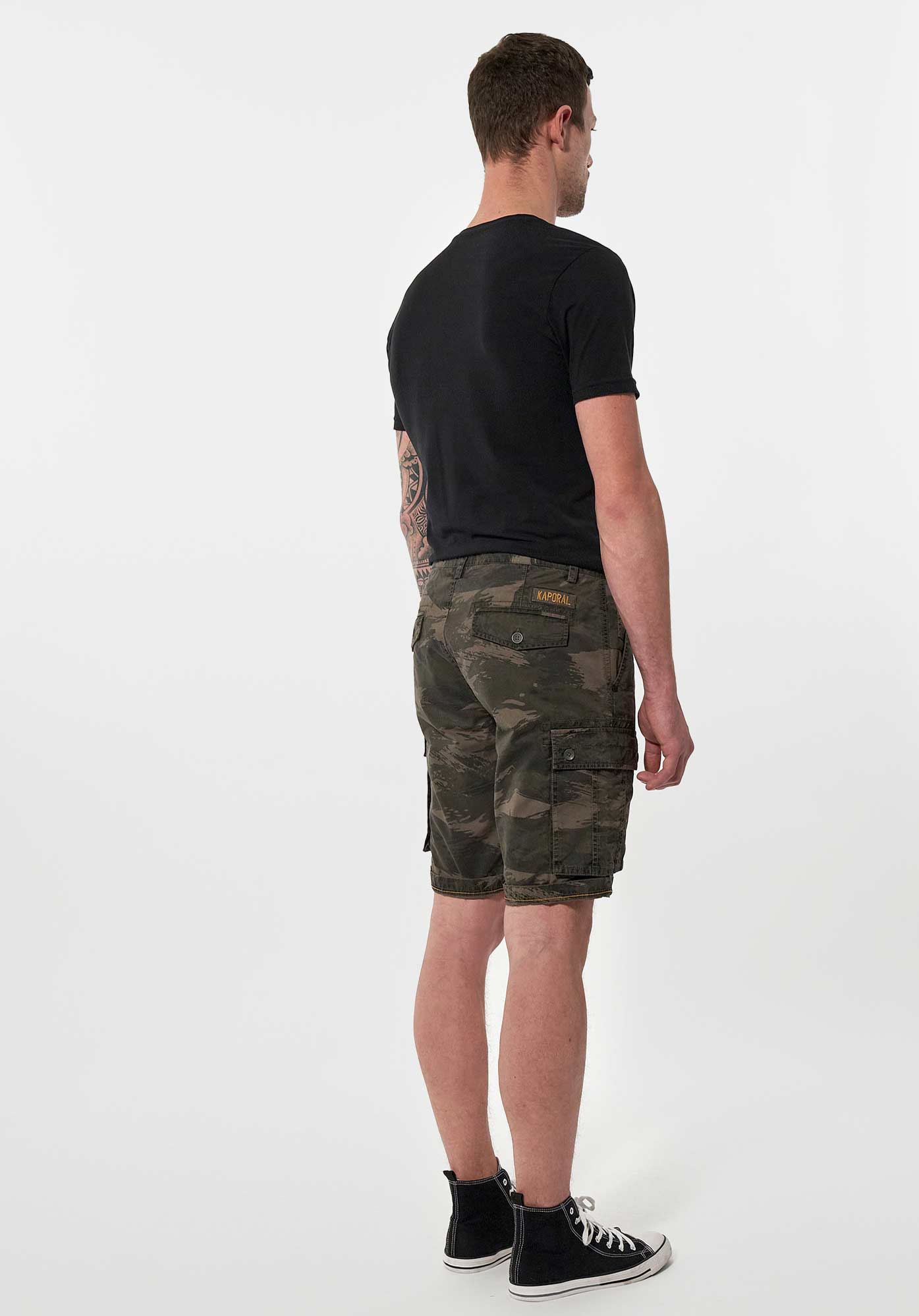 NAMOU  Short kaki camouflage Homme en 100% coton