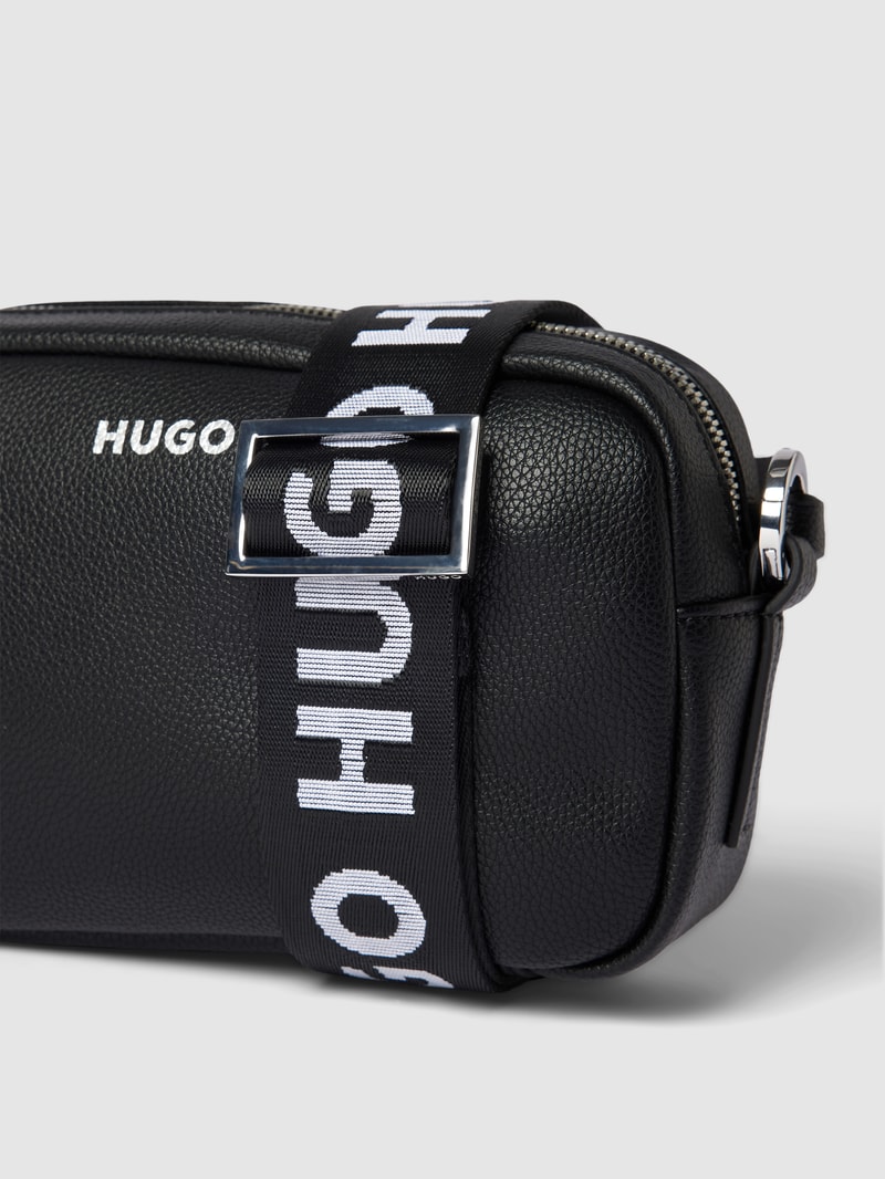 Camera Bag mit Label-Detail Modell 'BEL' in schwarz