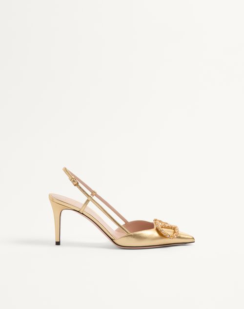 VLogo Signature Slingback-pumpe i 80 mm lamineret nappa
