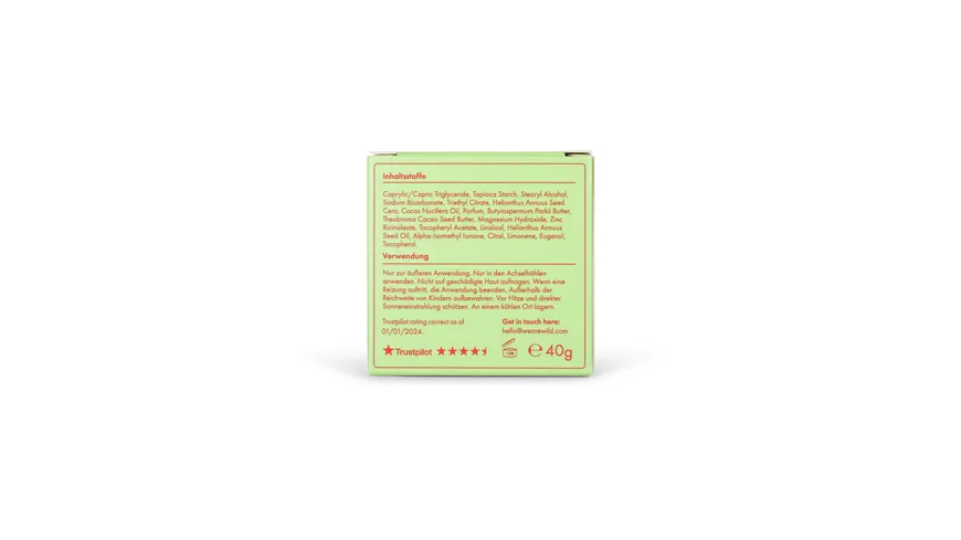 Wild Deodorant Lemon Basil & Blood Orange Nachfüllung 40 g