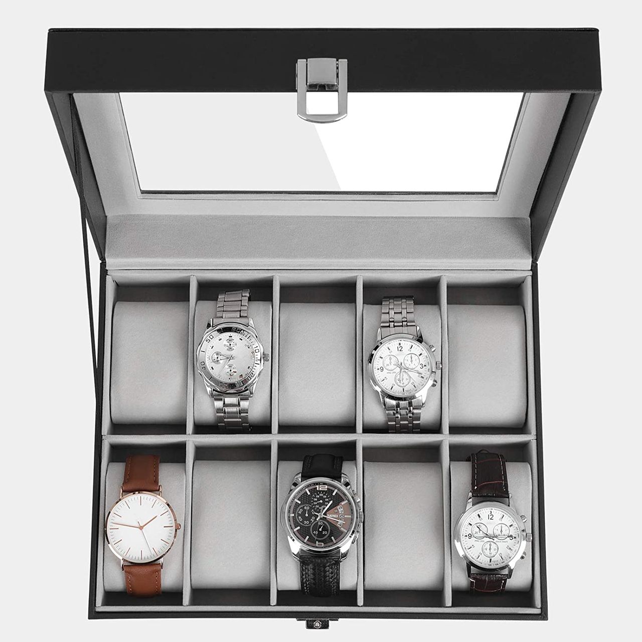 Songmics Schauen Sie sich die Speicherbox, schwarz, 25x20x7.5 cm an