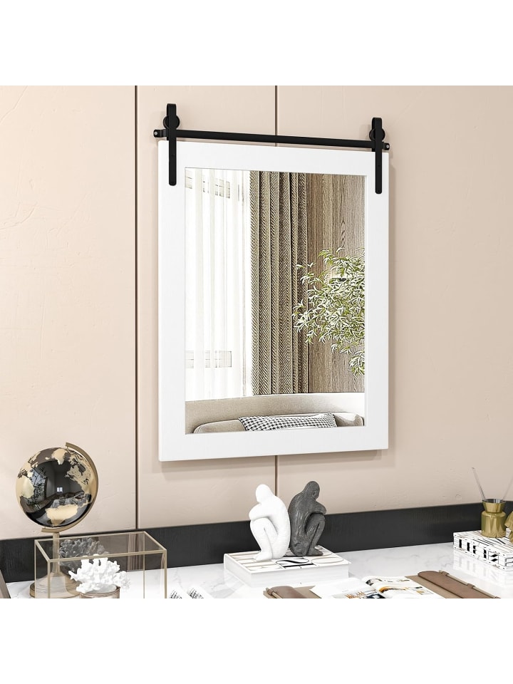 COSTWAY Wandspiegel in Weiß günstig kaufen 56 cm