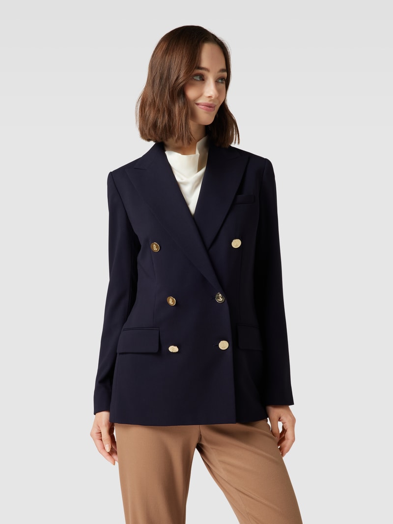 Blazer mit Reverskragen in marineblau