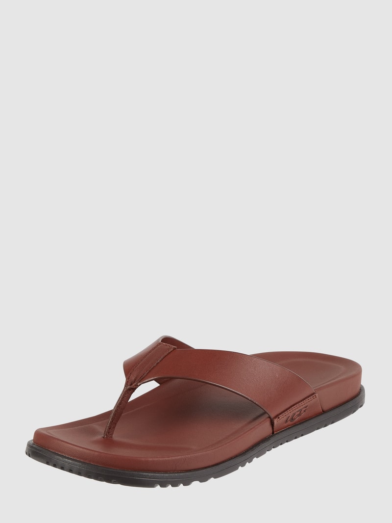 Zehentrenner aus Leder Modell 'Wainscott' in cognac