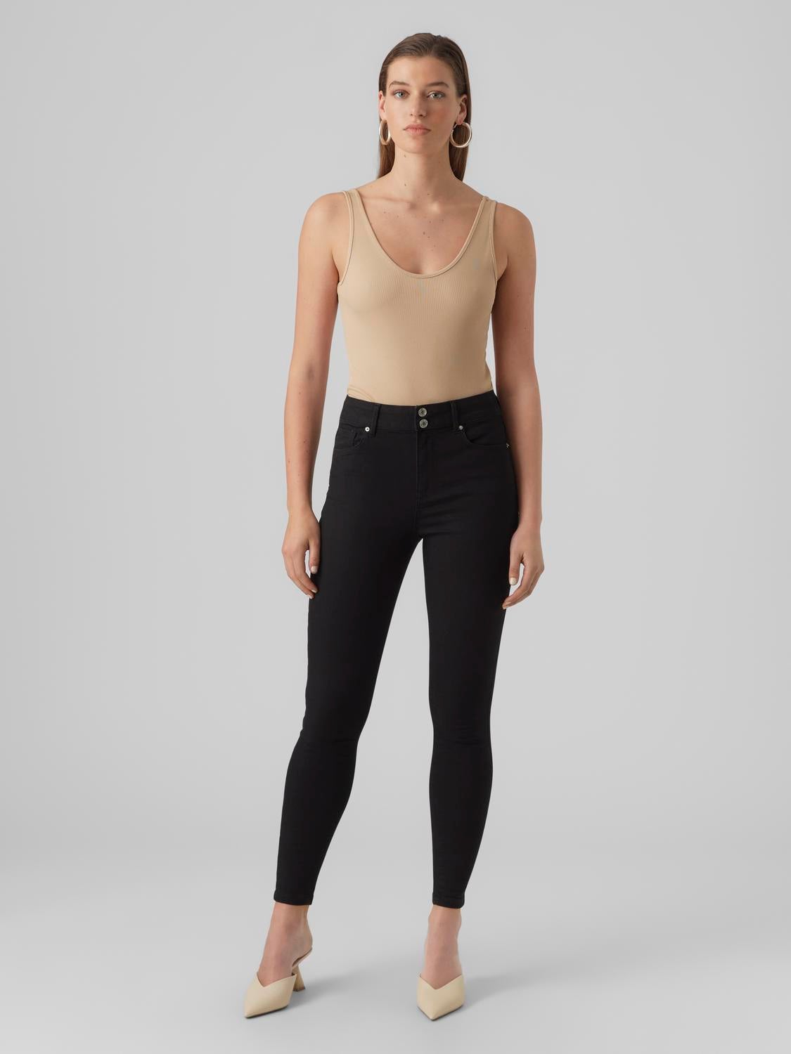 VMSOPHIA Hohe Taille Slim Fit Jeans